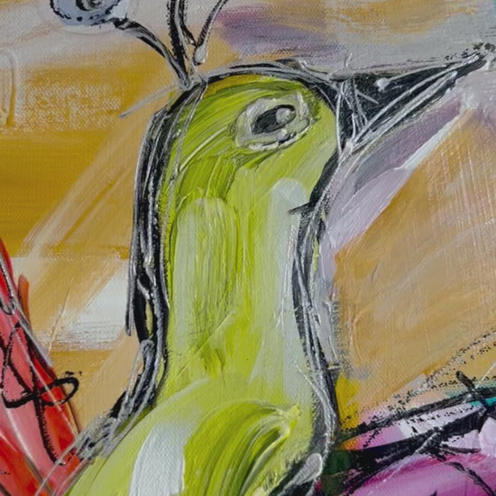 Bird’s eye View Colourful Abstract Painting Video 