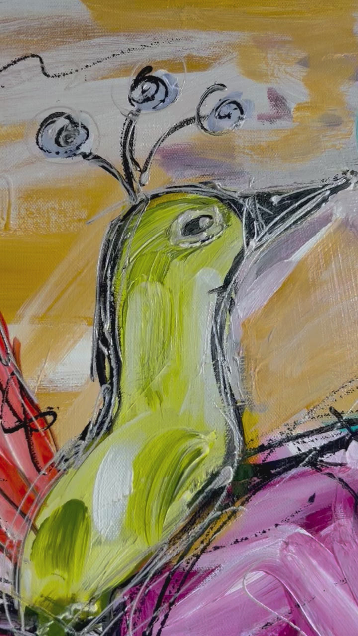 Bird’s eye View Colourful Abstract Painting Video 
